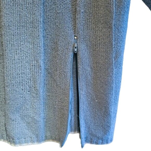 Newport News Pastel Blue Unique Zipper Design Top - M - Picture 4 of 8